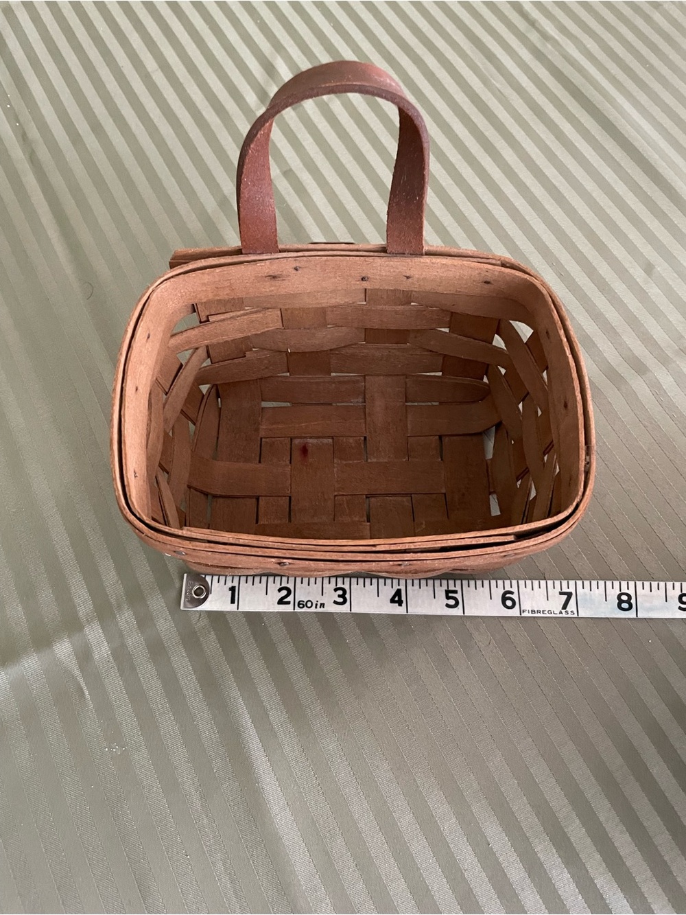 Longaberger Small Woven Handled Basket in Warm Brown